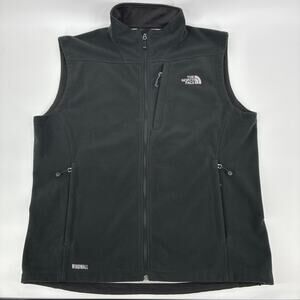 The North Face Vest Mens XL Black Fleece Windwall Windbreaker Hiking Outdoors